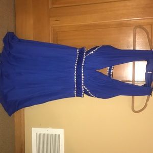 Blue short homecoming/prom dress